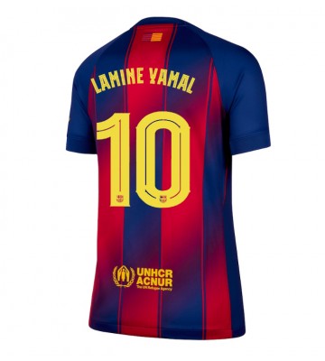 Barcelona Lamine Yamal #10 Hjemmebanetrøje Dame 2025-26 Kortærmet